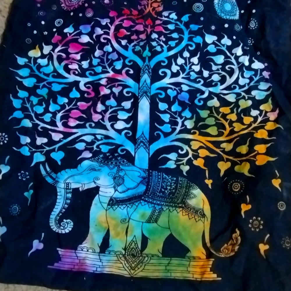 Boho boutique elephant tree of life tote bag bookbag